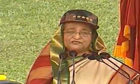 ছিটমহলে অবদান রাখায় বিজিবিকে অভিনন্দন জানালেন প্রধানমন্ত্রী শেখ হাসিনা