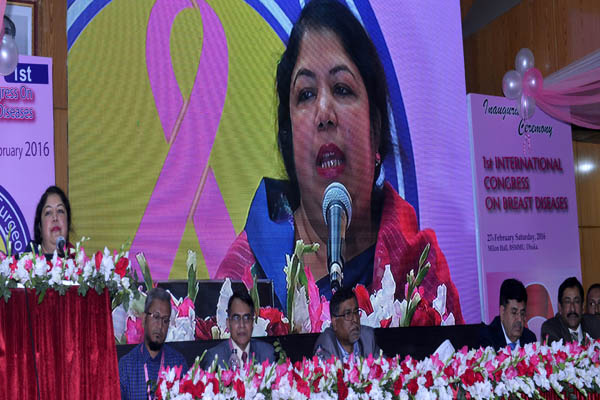 আধুনিক চিকিৎসা সেবা প্রদান এবং গবেষণার মাধ্যমে মরণব্যাধি ‘ব্রেস্ট ডিজিজ’ প্রতিরোধ করা সম্ভব।। স্পীকার শিরীন চৌধুরী