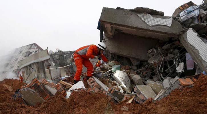 চীনে ভূমিধস।। ৩৫ নির্মান শ্রমিক নিহত ....