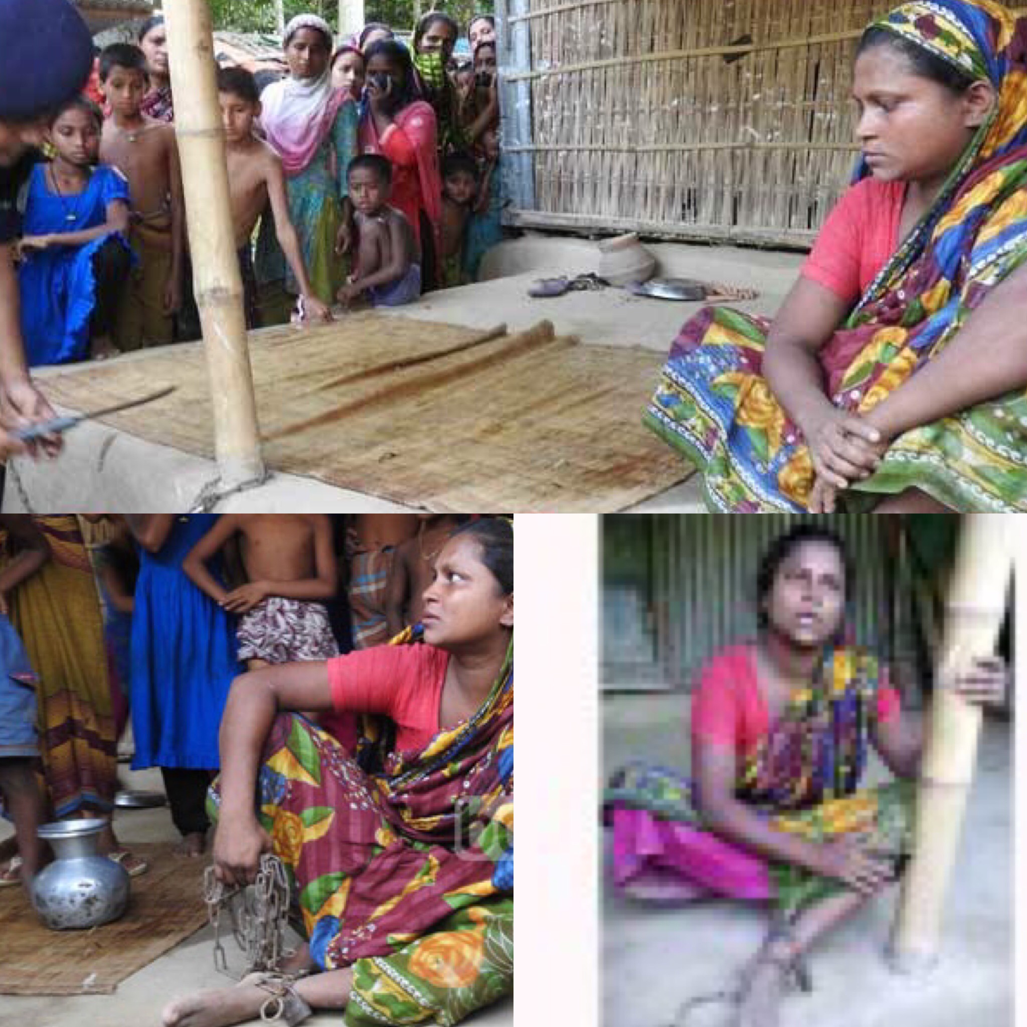 মাগুরায় এক গৃহবধূকে পায়ে শিকল বেঁধে নির্যাতন।।