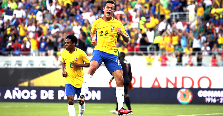 হাইতির বিপক্ষে ব্রাজিলের ৭-১ গোলের দাপুটে জয় ।।