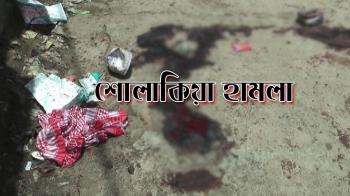 শোলাকিয়ায় জঙ্গী হামলার ঘটনাস্থলের পুকুর থেকে উদ্ধার চাইনিজ কুড়াল ও চাপাতি।।