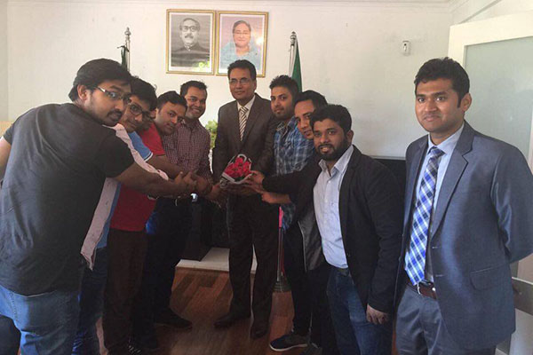 পর্তুগালে নিযুক্ত বাংলাদেশের রাষ্ট্রদূতের সঙ্গে ছাত্রলীগের শুভেচ্ছা বিনিময়।।