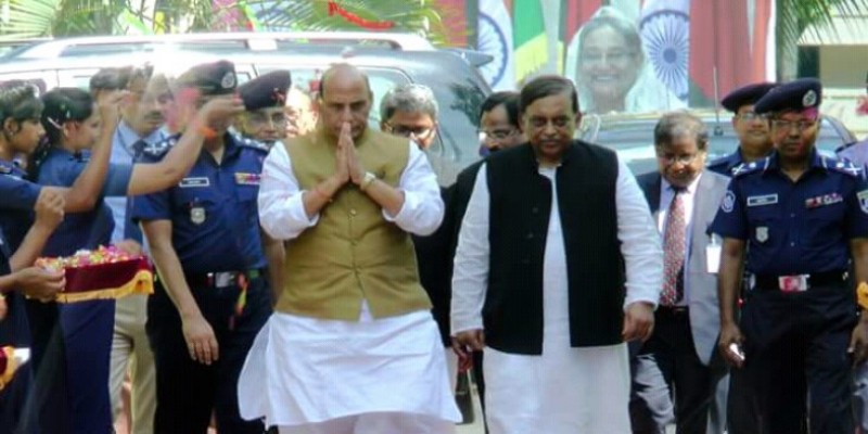 বাংলাদেশ-ভারত একসাথে সন্ত্রাসবাদ মোকাবিলা করবে।।ভারতের স্বরাষ্ট্রমন্ত্রী রাজনাথ সিং
