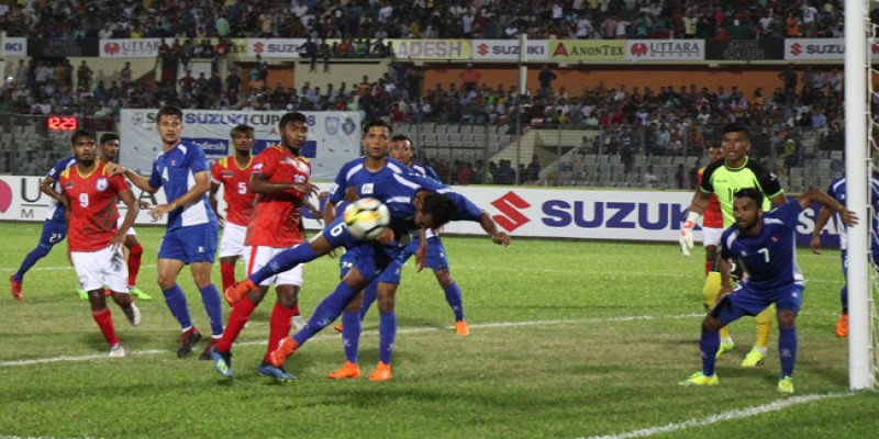 সাফ ফুটবল ।। নেপালের কাছে হেরে গ্রুপ পর্ব থেকেই বাংলাদেশের বিদায়