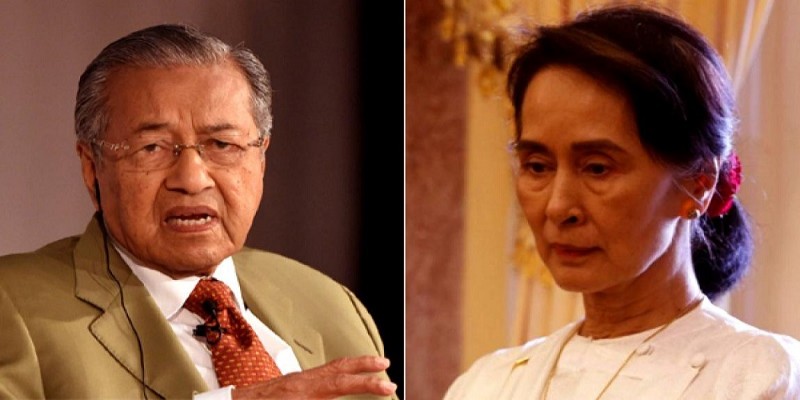 রোহিঙ্গা ইস্যুতে অং সান সু চি’র কঠোর সমালোচনা করেছেন মাহাথির   