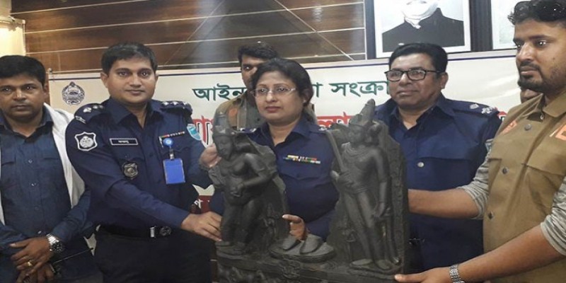 রাজবাড়ী থেকে মুল্যবান কষ্টিপাথরের লক্ষ্মী-নারায়ণ মূর্তি উদ্ধার॥   