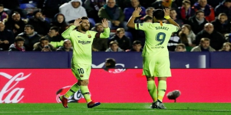 লিওনেল মেসির অনবদ্য হ্যাটট্রিক॥লেভান্তেকে ৫-০ গোলে উড়িয়ে দিল বার্সেলোনা   