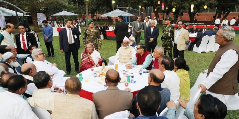 চা-চক্রের মূল বিষয় ছিল সবার সঙ্গে সুসম্পর্ক গড়ে তোলা।।জাপা কো-চেয়ারম্যান জি এম কাদের