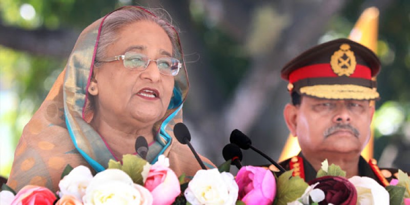 সার্বভৌমত্বের প্রতি যেকোন হুমকি মোকাবেলায় প্রস্তুত থাকুন॥সেনাবাহিনীকে প্রধানমন্ত্রী   