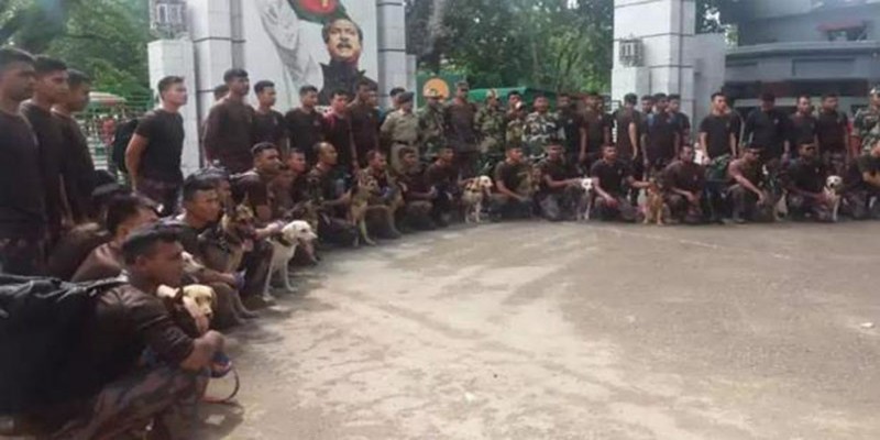 বিজিবিকে প্রশিক্ষণপ্রাপ্ত ২০টি কুকুর উপহার দিল ভারতীয় সীমান্তরক্ষী বাহিনী॥