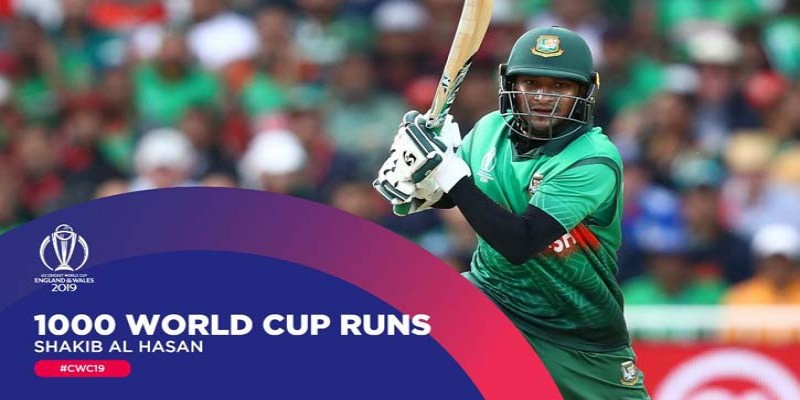 বিশ্বকাপে প্রথম বাংলাদেশি হিসেবে সাকিবের ১০০০ রান ॥