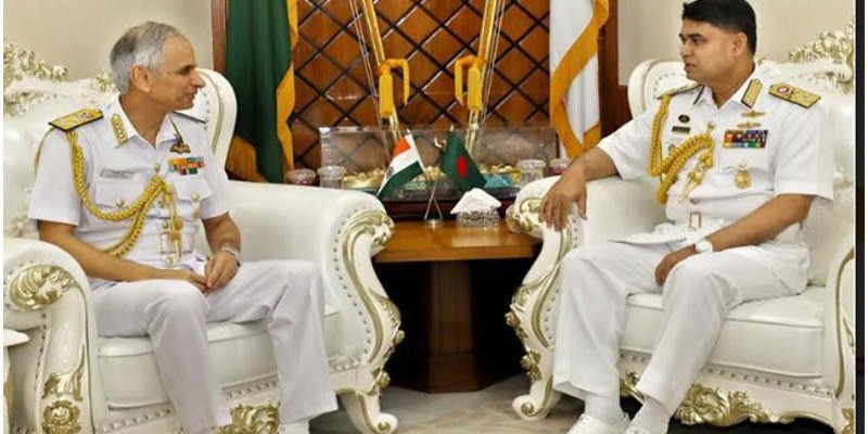 বাংলাদেশের নৌপ্রধানের সঙ্গে ভারতীয় নৌপ্রধানের সৌজন্য সাক্ষাৎ॥