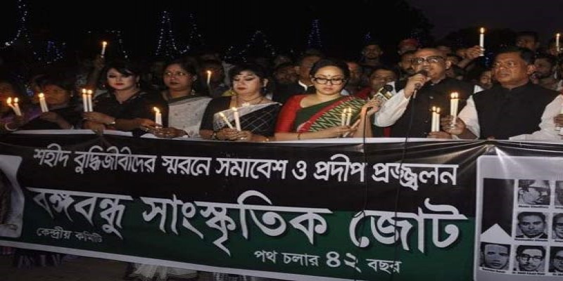 শহীদ বুদ্ধিজীবীদের স্মরণে প্রদীপ প্রজ্জ্বলন ।।