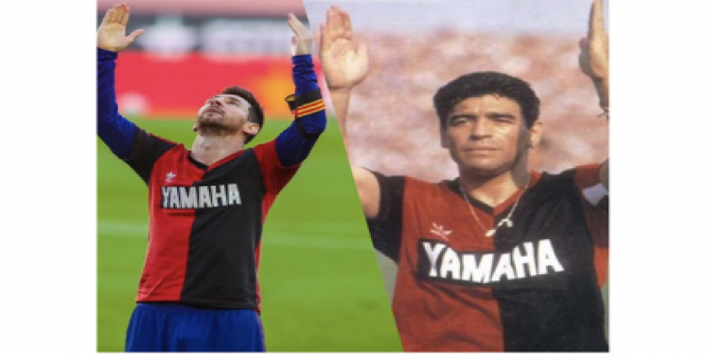 ফুটবল॥ ম্যারাডোনাকে গোল উৎসর্গ করতে গিয়ে হলুদ কার্ড পেলেন মেসি