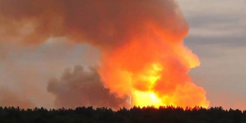 রাশিয়ার সামরিক স্থাপনায় আগুন।।