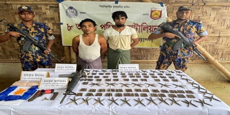 এপিবিএন'র সঙ্গে রোহিঙ্গা সন্ত্রাসীদের গোলাগুলি।। ভয়ংকর অস্ত্র উদ্ধার