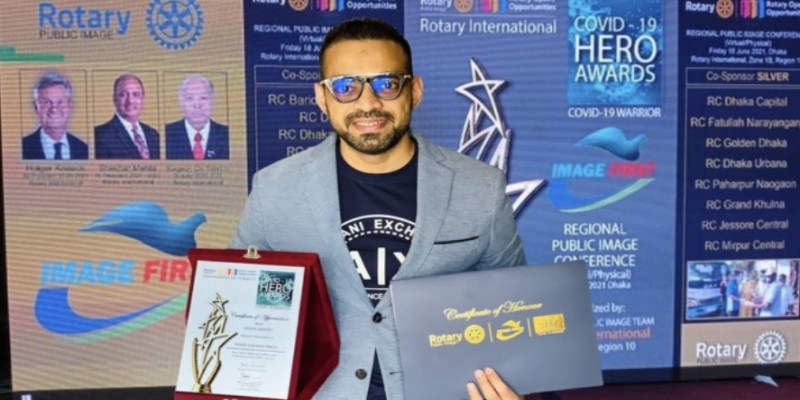 রোটারির অ্যাডিশনাল ডিস্ট্রিক্ট ট্রেইনার তানভীর শাহরিয়ার রিমন।।