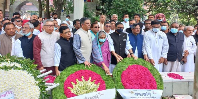 শেখ কামালের সমাধিতে আ.লীগের শ্রদ্ধাঞ্জলি।।