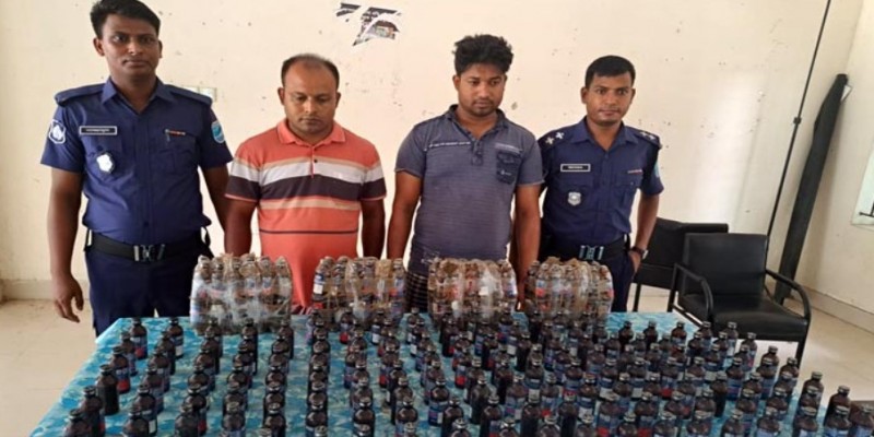 নগরকান্দায় ফেনসিডিলসহ ২ যুবক গ্রেফতার ।।