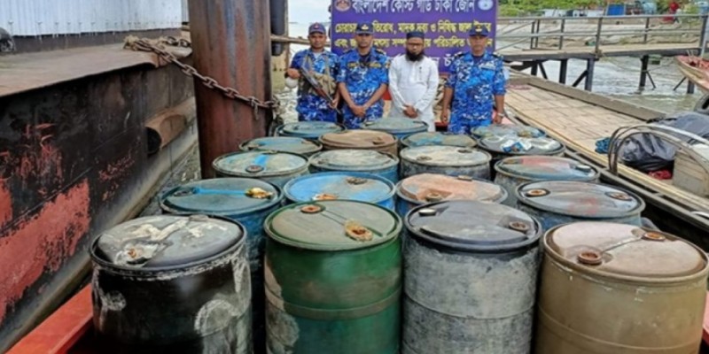 চাঁদপুরে হাজার লিটার চোরাই ডিজেল জব্দ।।