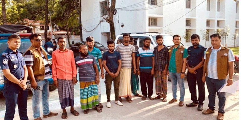 মাধবদীতে ডাকাতির প্রস্তুতিকালে আটক ৮।। 