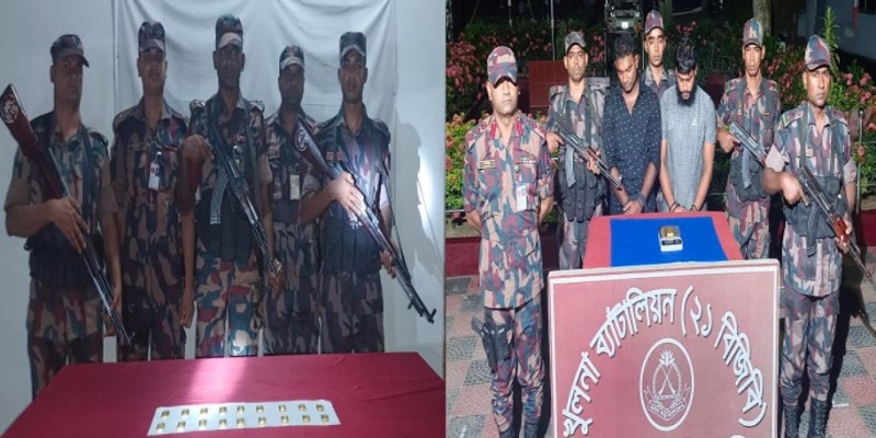 বেনাপোল সীমান্তে ১৯ স্বর্ণের বার জব্দ, আটক ২