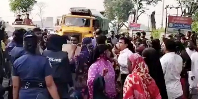 সোনারগাঁয়ে অবৈধ গ্যাস সংযোগ বিচ্ছিন্ন করায় মহাসড়ক অবরোধ।।