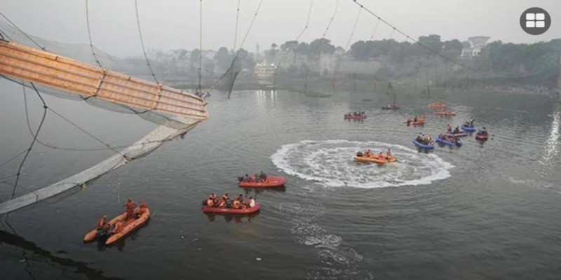 ভাঙা সেতু নিয়ে উত্তপ্ত ভারতীয় গুজরাটের রাজ্য রাজনীতি॥