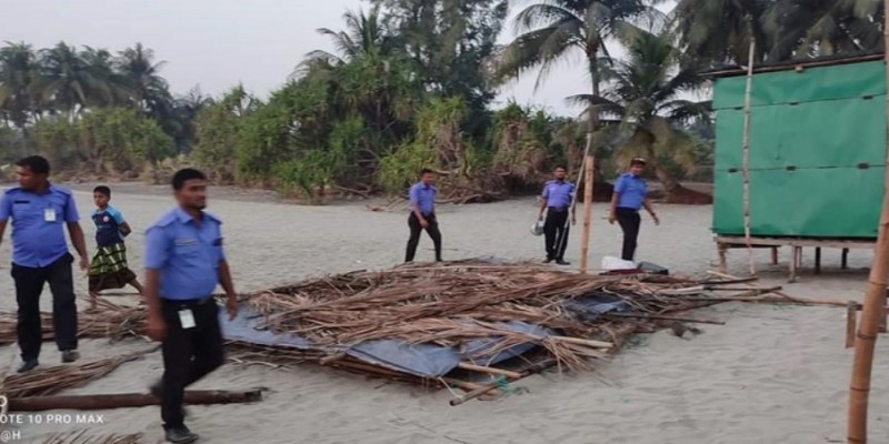সেন্টমার্টিনে ৯ রিসোর্টের কাজ বন্ধ।।১০ অবৈধ স্থাপনা উচ্ছেদ