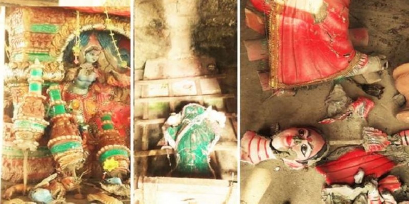 ঠাকুরগাঁওয়ে প্রতিমা ভাঙচুরের ঘটনায় হামলাকারীদের গ্রেফতারের দাবি।।
