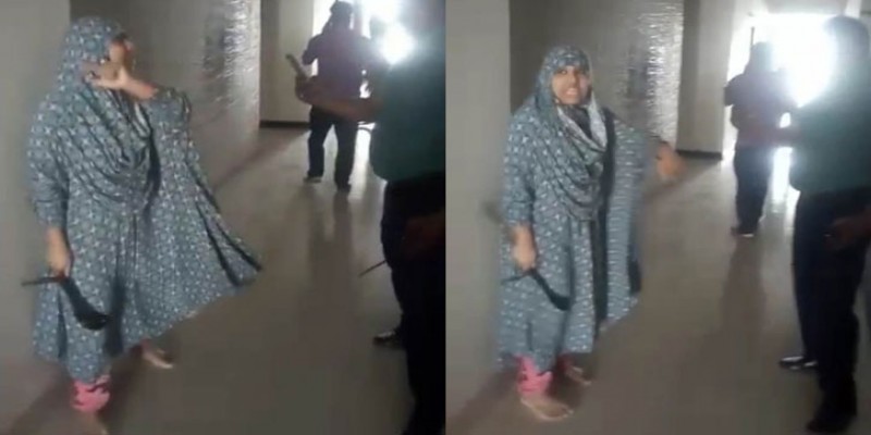 স্ত্রীর বঁটির কোপে তিন পুলিশ আহত