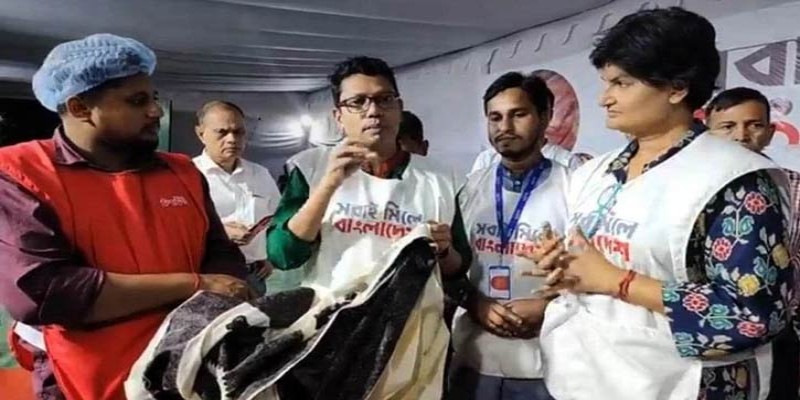 বঙ্গবাজারের পোড়া চাদর কিনলেন পলক।।