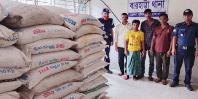 ভারতীয় ১০ হাজার কেজি চিনিসহ আটক ৪।।