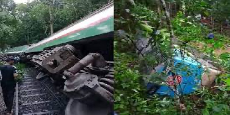 মৌলভীবাজারে উদয়ন এক্সপ্রেসের বগি লাইনচ্যুত।। রেল যোগাযোগ বন্ধ