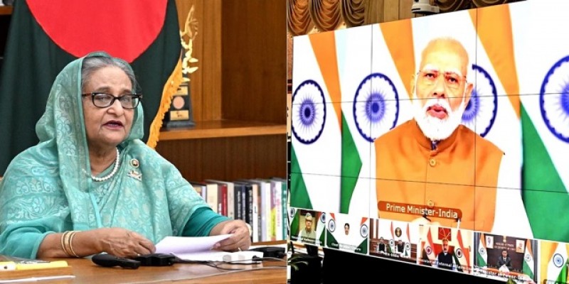 আখাউড়া-আগরতলা রেল সংযোগসহ তিন প্রকল্প উদ্বোধন করলেন দুই দেশের প্রধানমন্ত্রী॥
