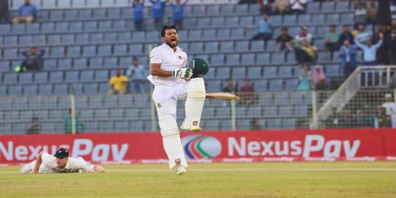 টেস্টে অধিনায়ক নাজমুল হোসেন শান্তর অনবদ্য সেঞ্চুরি