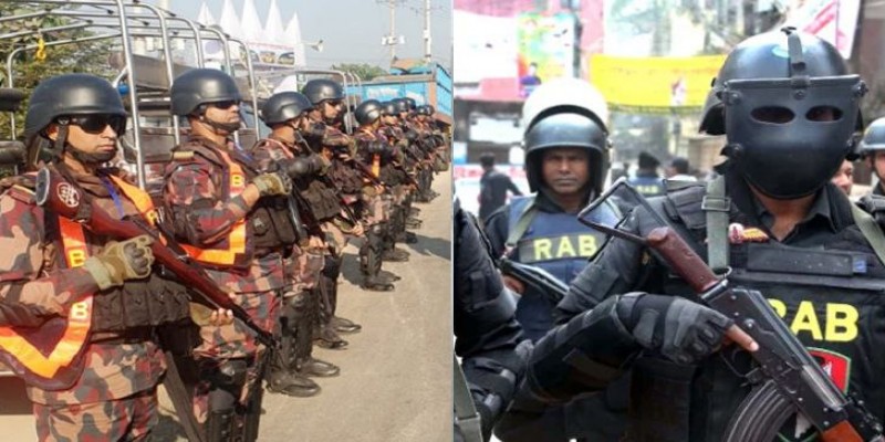 সারা দেশে ১৫৭ প্লাটুন বিজিবি, র‍্যাবের ৪১৮টি টহল দল মোতায়েন