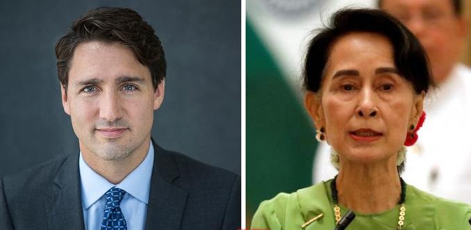 মিয়ানমারের ক্ষমতাসীন দলের নেত্রী সু চিকে নৈতিকতার কথা মনে করিয়ে দিলেন কানাডার প্রধানমন্ত্রী ট্রুডো।।   