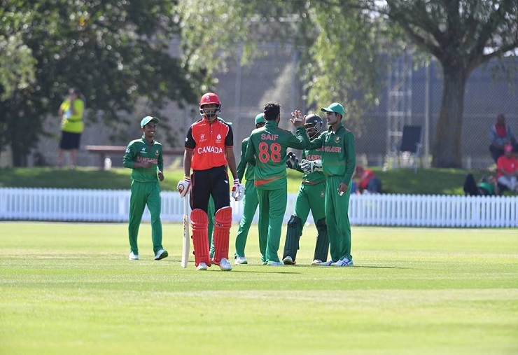 আইসিসি অনূর্ধ্ব-১৯ বিশ্বকাপ।। হৃদয়ের দুর্দান্ত সেঞ্চুরিতে দাপুটে জয় বাংলাদেশের   