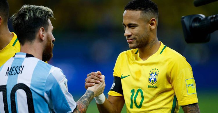 আসন্ন রাশিয়া বিশ্বকাপে মেসির হট ফেভারিট ফুটবল দল নেইমারের ব্রাজিল।
