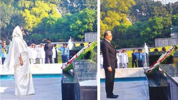সশস্ত্র বাহিনী দিবসে শিখা অনির্বাণে রাষ্ট্রপতি ও প্রধানমন্ত্রীর পুষ্পস্তবক...