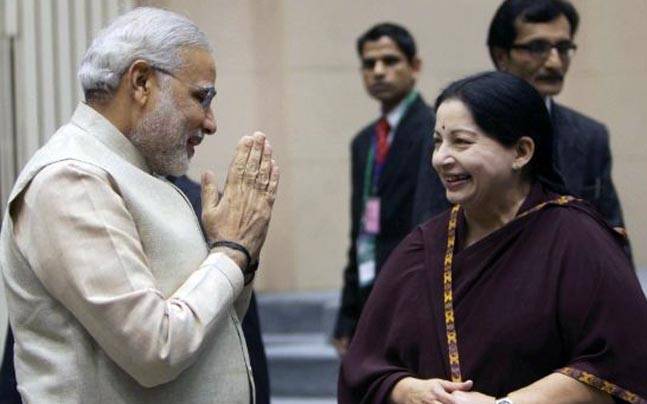 তামিলনাডুর মুখ্যমন্ত্রী হিসেবে শপথ নিলেন জয়ললিতা; অভিনন্দন জানালেন মোদি।।
