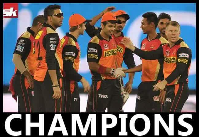 কোহলিদের হারিয়ে চ্যাম্পিয়ন মুস্তাফিজের সানরাইজার্স হায়দ্রাবাদ.....