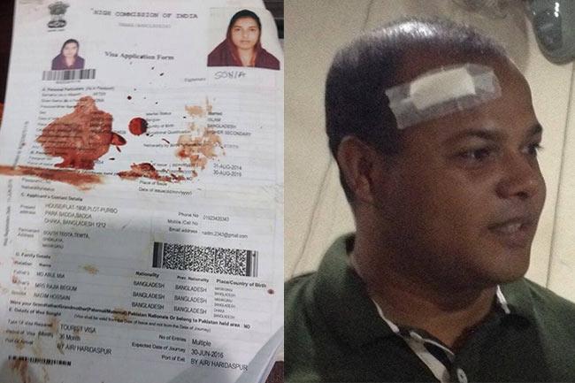 বারিধারায় ভারতের ভিসাক্যাম্পে পুলিশের লাঠিপেটা, আহত ২