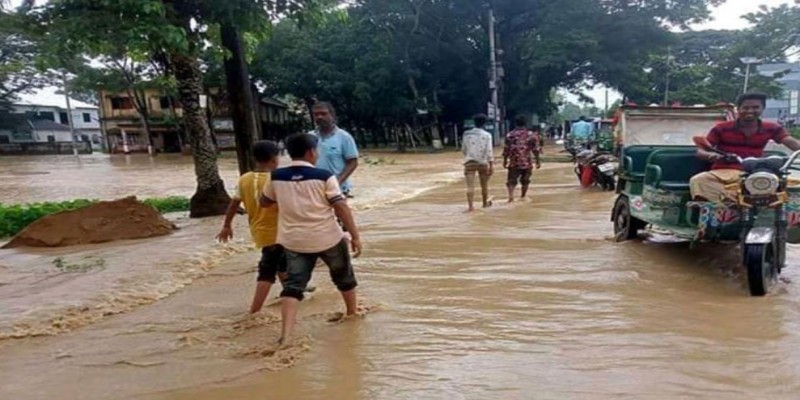 শেরপুরে পাহাড়ি ঢলে নিম্নাঞ্চল প্লাবিত ।।