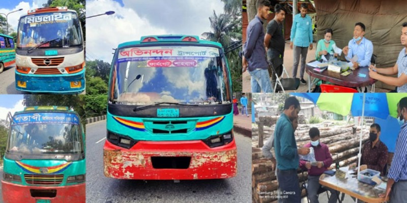 রাজধানীতে রুট পারমিটবিহীন ১৩টি বাস ডাম্পিং।।