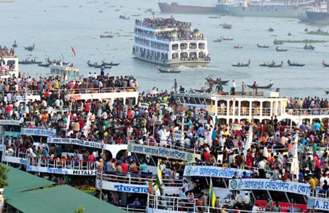 ঈদুল আজহা উপলক্ষে বরিশাল-ঢাকা রুটে সরাসরি চলবে অতিরিক্ত ৩০ নৌযান।।   