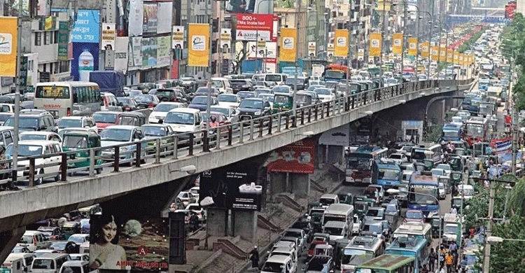 বিশ্বের দ্বিতীয় শীর্ষ যানজটের শহরের উপাধি পেয়েছে ঢাকা।