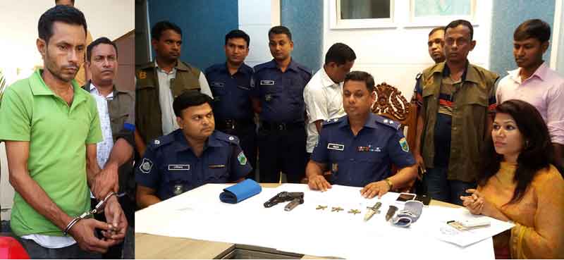 ডিএমপির তালিকাভুক্ত সন্ত্রাসী রফিকুল অস্ত্রসহ পাবনায় গ্রেফতার।।   